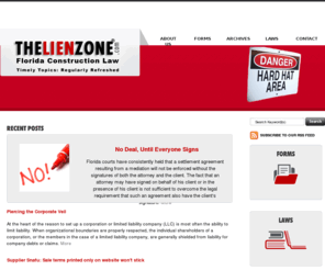 thelienzone.com: The Lien Zone.com - Florida Construction Law
Expert in Lien Laws and Construction Law