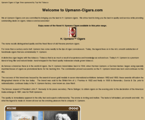 upmann-cigars.com: H Upmann Cigars from Top Hat Tobacco
H Upmann Cigars and Tobacco at Top Hat Tobacco.  We carry premium  H. Upmann cigars and tobacco at discounted prices.  Shipping starts at only $5.55!