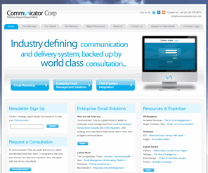 communicatorcorp.com: Email Marketing, Transactional Messages, Email Consultancy & Email Delivery from Communicator Corp
Communicator Corp is a global industry leader in enterprise email management from email marketing to transactional receipts and CRM integration, with strategy and expertise to help clients return value from all digital communications.