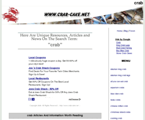 crab-cake.net: Articles and related resources on crab
crab resource site