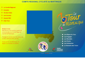 cyclismemartinique.com: Bienvenue sur le site du Comité Régional Cycliste de Martinique
Comité Régional Cycliste de Martinique, Le Tour, Courses, Engagés, Clubs et Résultats