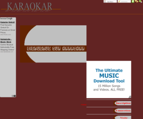 karaokar.com: Karaokar
Karaokar: banque de Karaoké classés en téléchargement gratuit ! Partitions guitare & Guitar Pro. SoundFonts, Band in a box, Karafun, Red book, midi