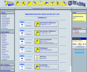 tsv-weeze.de: TSV Weeze - Breitensport
Weeze,TSV Weeze,Fußball,Tennis,Kwoon-Do,Turnen,Gymnastik,Leichtathletik, Tischtennis, Kreis 8 