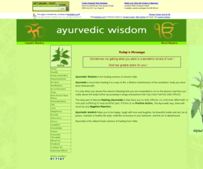 ayurvedicwisdom.org: Ayurvedic Wisdom
Ayur Ayurvedic Wisdom Health Home Remedies Yoga Recipes 