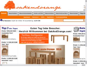 oakandorange.com: Massivholztische und Bänke bei Tischbau.de
Tische Bänke und Stühle aus Echtholz - OakAndOrange.de - Ihr Online Einrichtungshaus