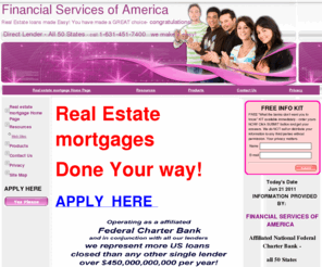 real-estatemortgage.com: real estate loans - Real estate mortgage Home Page
real estate mortgage programs #1 US Lender FREE INFO KITon how real estate mortgages work, both for & against you, real estate mortgages are needed to secure property & real estate mortgage assets.