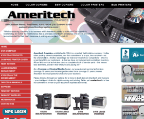 ameritechgraphics.com: Ameritech Graphics - NJ's #1 Office Equipment Dealer
Ameritech Graphics, located in Fairfield, NJ is an Authorized Kyocera copier dealer.  We sell copiers, color copiers, and laser printers.