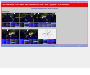 clustime.com: ClusTime: Cluster Your Time: calendar, sunrise sunset, world clock sun calendar
ClusTime,
sunrise sunset algorithm calculator calculation times,sun calendar calculator calculation movement moves around earth,
daylight saving time daylight savings time calculator dates DST,summer time winter time,daylight clock calculator map,
day night concept map world map earth cycle timer time,UTC gmt converter calculator clock current daylight saving, 
date datetime format format convert conversion,utc time zone converter zones format now clock,
utc gmt difference converter difference time time zone,utc format hour vs gmt local time leap second,
utc map now or gmt summer winter time uk time,utc zone,GMT, coordinated universal time, 
universal time clock code converter zone coordinated coordinate conversion gmt utc calculator ut,
universal times,universal coordinated time utc,time and date converter time world time timer,time zone converter convertor map world calculator,timer download online, world time, world clock time zones world timer local time,
sun clock computing download, meteo weather weather forecast,latitude longitude coordinates distance map converter calculation,great circle distance formula between cities calculation line map mapper calculation bearing bearing calculation,
world city cities capital, mercator map
