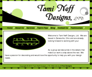 tneffdesigns.com: Tami Neff Designs, LTD. - Home
Tami Neff Designs Ltd., Zanesville OH commercial and residential painting and decorating contractors, 