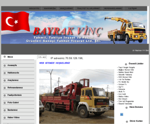 bayraklimited.com: Bayrak Vinç | Vinç İşletmeciliği Tahmil Tahliye ve Taahhüt İşleri | www.bayraklimited.com
Kiralık Vinç ve Forklift Servisi hizmetleri...