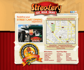 streatery.com: Streatery - Jumbo All beef, Veggie Dogs, Chili Dogs, Turkey Dogs
Streatery provides a satisfying street cart dining experience with its all-natural beef franks, chili dogs, turkey dogs, veggie dogs topped with original seasonings. We have stores all over Georgia ready to serve you.