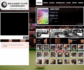 bc-leonhart.com: Dobro došli na web stranice Billiard Cluba & Lounge bara "Leonhart"
Zabavite se i odigrajte partiju bilijara na svjetski poznatim bilijarima marke “Leonhart” i snookers stolu za profesionalce.  Besplatno korištenje biljarskih stolova svakim danom uz konzumaciju.