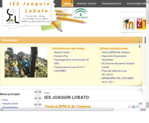 iesjoaquinlobato.es: IES Joaquín Lobato
Página web oficial del IES Joaquín Lobato de Torre del Mar, Málaga