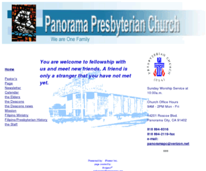 panoramapc.org: Panoramapc.org _ Panorama Presbyterian Church
the Pamorama Presbyterian church, with the Reverend Gary R. Dart presiding.