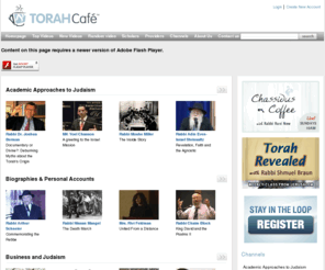 jlivideo.com: Torah Cafe - Jewish Inspiration. Anytime. Anywhere.
Torah Cafe, the rich and tantalizing new taste of Torah on the web.  With just the click of your mouse, tune into lectures with the world's top Torah scholars and experts in their fields.  TorahCafe - wake up and smell the coffee.