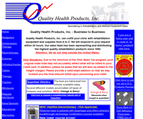 qhpincb2b.com: Physical Therapy Products-Quality Health Products, Inc.-Business to Business
Offering physical therapy and rehabilitation products including Superfeet Orthotic insoles, Thera-Band and Chattanooga exercise products for the health professionals  including Physical Therapists and Chiropractors.
