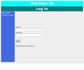 nutrition-rx.com: Nutrition Rx
Nutrition-Rx is a web site providing specialty and mainstream nutrition monitoring services to help users improve their diet and health.