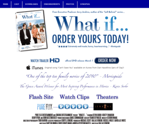 thewhatifmovie.com: What if...
Introducing What if... a Pure Flix and Jenkins Entertainment film. Starring, Kevin Sorbo, Kristy Swanson, Debby Ryan, and John Ratzenberger.