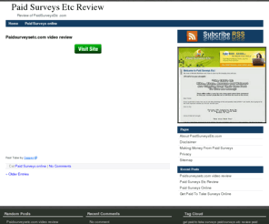 paidsurveysetcreview.com: Paid Surveys Etc Review
Paid Surveys Etc dot com Review