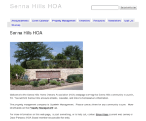 senna-hills.com: Senna Hills HOA
Senna Hills Homeowners Assocation (HOA) web page.