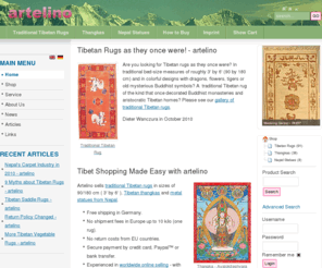 artelino.eu: Traditional Tibetan Rugs from Nepal - artelino
artelino - Tibetan rugs, Tibetan thangkas, Nepal statues and articles about Himalayan and Buddhist culture.