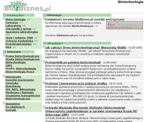 biobiznes.pl: Biotechnologia w Polsce - BioBiznes.pl
Biotechnologia w Polsce. Aktualności biotechnologiczne. Firmy wg kategorii: biotechnologia, farmacja, laboratoria, odczynniki.