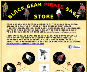 blackbeakpiratesaga.com: Black Beak Pirate Saga Store
Captain Black Beak Parrot Pirate store. Shop
for all your favorite character designs.