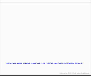 employeeprofiler.com: Employee Flash
promotional offer, sample reports, call centre operator psychometric testing