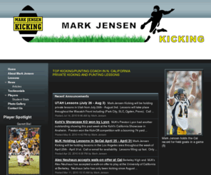 markjensenkicking.com: Mark Jensen Kicking
Home to the Bay Area's premier football kicking coach.