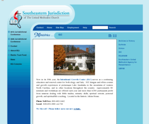 intentionalgrowthcenter.org: The Intentional Growth Center - Providing leadership for Christ-centered ministry.
As an agency of the Southeastern Jurisdiction of The United Methodist Church; The Intentional Growth Center' s mission is to provide leadership development through a holistic approach.  We offer resources that transform clergy and lay leadership for Christ-centered ministry through personal and spiritual growth.