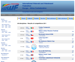 iwwfed-ea.org: iwwfed-ea.org - Waterski competition results
Waterski competition results and ranking lists for Europa and Africa