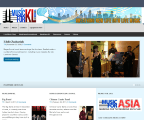 musicforkualalumpur.com: Music for KL - KL's Professional Musicians and Bands for hire for Events in KL, Penang, Ipoh, Sabah, Sarawak and the rest of Malaysia.
KL's Professional Musicians for hire for Festivals, Parties, Concerts, Corporate Events, Weddings in KL and the rest of Malaysia.