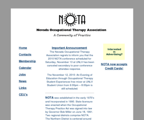 nvota.org: NOTA Home Page
Home Page of the Nevada Occupational Therapy Association