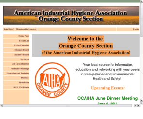 ocaiha.org: OCAIHA
Orange County Local Section of the American Industrial Hygiene Association