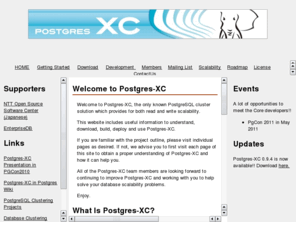 postgresxc.com: Postgres-XC project Page
Postgres-XC project home