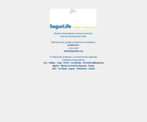 segurlife.com: SegurLife // Corredors d'Assegurances
En SegurLife trabajamos con las mejores compañías del mercado y los mejores precios desde hace más de 10 años.