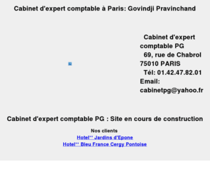 cabinetpg.com: Cabinet d'expert comptable à Paris: Govindji Pravinchand
Cabinet d'expert comptable à Paris: Govindji Pravinchand