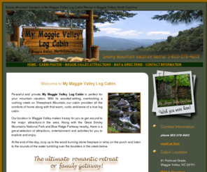 mymaggievalleylogcabin.com: Maggie Valley Log Cabin Rental in the Smoky Mountains of North Carolina: 
Call 803-378-4603
