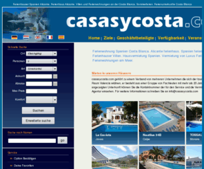 casasycosta.de: Vermietung von Ferienhausern in Spanien. Ferienwohnung in Costa Blanca Ferienhaus Alicante
Ferienwohnung Spanien Costa Blanca. Alicante ferienhaus. Spanien ferienhauser. Ferienhauser Villen. Hausvermietung Spanien.