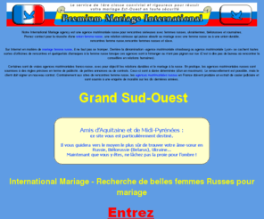 mariages-russes.com: femmes russes, rencontres de femmes russes pour mariage, agence matrimoniale des femmes russes
femmes russes, rencontres de femmes russes pour mariage, agence matrimoniale grand sud-ouest