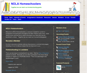 nolahomeschoolers.com: Home - NOLA Homeschoolers
NOLA Homeschoolers is a resource for current or prospective homeschoolers throughout the New Orleans metro area.  