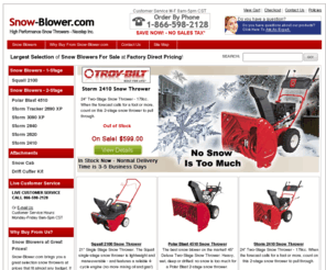 snow-blower.com: Snow Blowers for Sale, Snow Throwers for Sale
Snow-Blower.com offers a great selection of snow blowers and snow throwers. We have the lowest prices on snow blowers in the industry