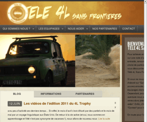 tele4lsf.com: Association Télé 4L Sans frontières - Raid 4L Trophy 2012 - Télé4LSF
Site de l'association  Télé 4L Sans frontières pour la participation au raid du 4L trophy 2012 - Télé4Lsf - Renault 4L