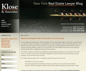 newyorkrealestatelawyerblog.com: New York Real Estate Lawyer Blog :: Published by  Upstate New York Real Estate Attorneys |  Serving Nyack, Red Hook, and White Plains |  Klose & Associates
New York Real Estate Lawyer Blog :: Published by  Upstate New York Real Estate Attorneys |  Serving Nyack, Red Hook, and White Plains |  Klose & Associates