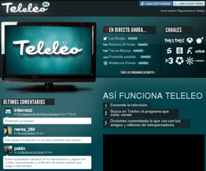 teleleo.net: Teleleo
Comenta la televisión en directo y comparte tus comentarios en las redes sociales