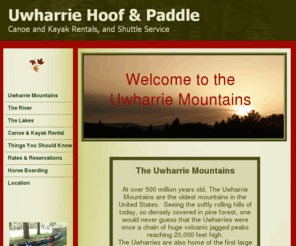 uwharriehoofandpaddle.com: Uwharrie Mountains
Uwharrie Hoof & Paddle is located near The Uwharrie National Forest in the Eldorado area of NC.