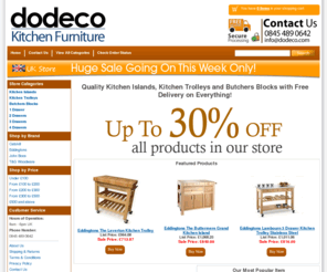 dodeco.com: Butchers Block Kitchen Trolleys and Kitchen Islands | Dodeco
Buy your next stunning kitchen island or kitchen trolley from Dodeco. Real butchers block tops and free delivery this week.