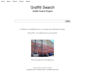graffitisearch.com: Graffiti Search - The World's First Graffiti Search Engine
Looking for graffiti? Click here to search the world's first graffiti search engine.