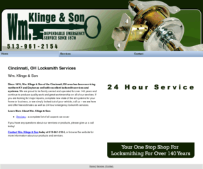 klingelocksmith.com: Locksmith Services Cincinnati, OH - Wm. Klinge & Son
Wm. Klinge & Son provides excellent locksmith services to Cincinnati, OH. Call 513-961-2154, for your one stop shop for locksmithing for over 140 years