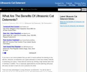 ultrasoniccatdeterrent.com: Ultrasonic Cat Deterrent
Advice on where to buy ultrasonic cat deterrents plus how to use them effectively and safely.